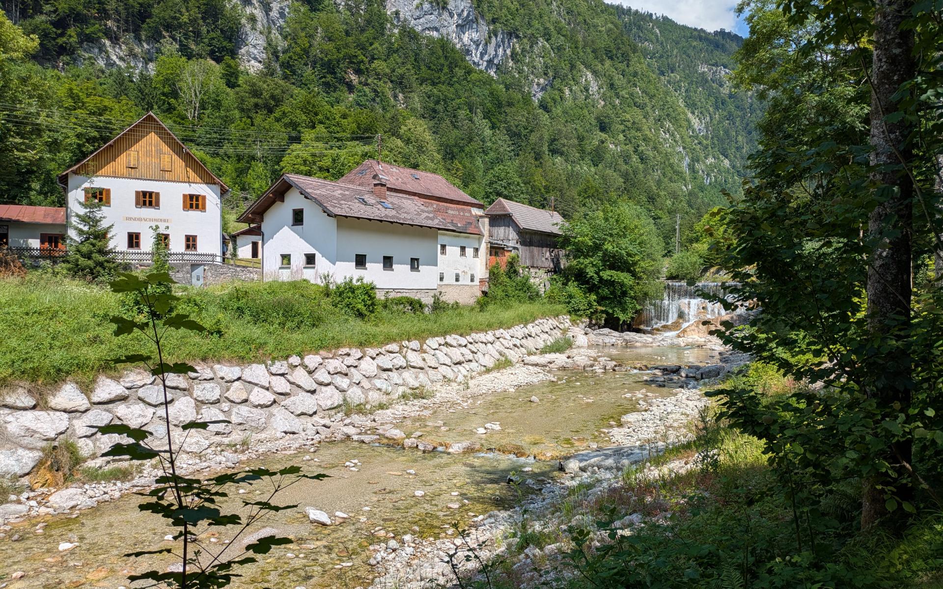 Blick ins Rindbachtal mit Rindbachmühle