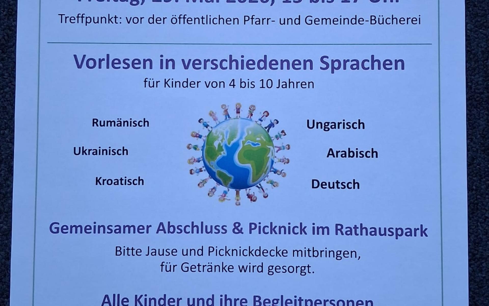 Plakat zur Veranstaltung "Lesereise"